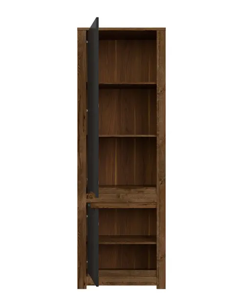 Estantería Ruso 69 cm con 2 puertas roble april/negro mate