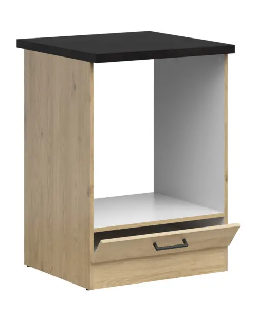 Mueble de cocina para horno empotrado Junona Line 60 cm roble bernstein con encimera