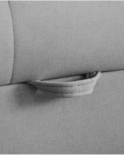 Three-seater Doria velvet sofa bed grey