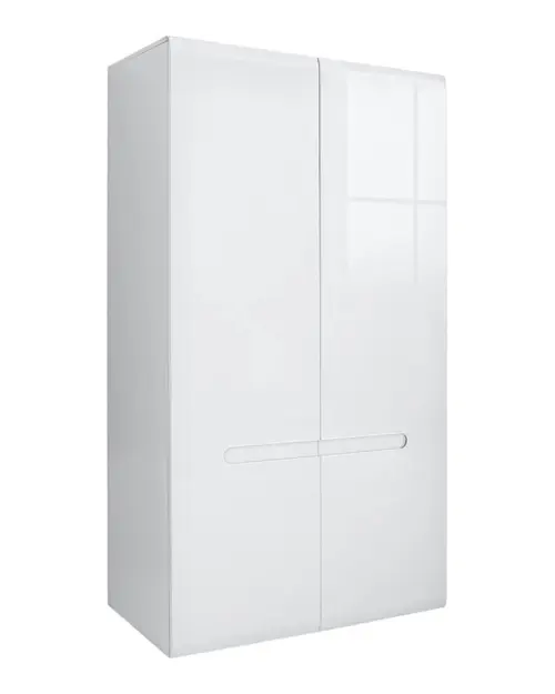 Armario de dos puertas Azteca Trio 105 cm blanco brillo