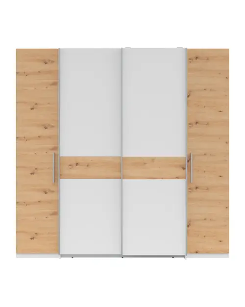 Шкаф-купе Fabio 215 см белый/дуб артизан