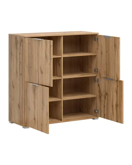 Armario Zele 104 cm cuatro puertas roble wotan