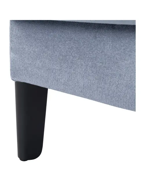 Sofá de tres plazas Sentila con cama y arcón gris