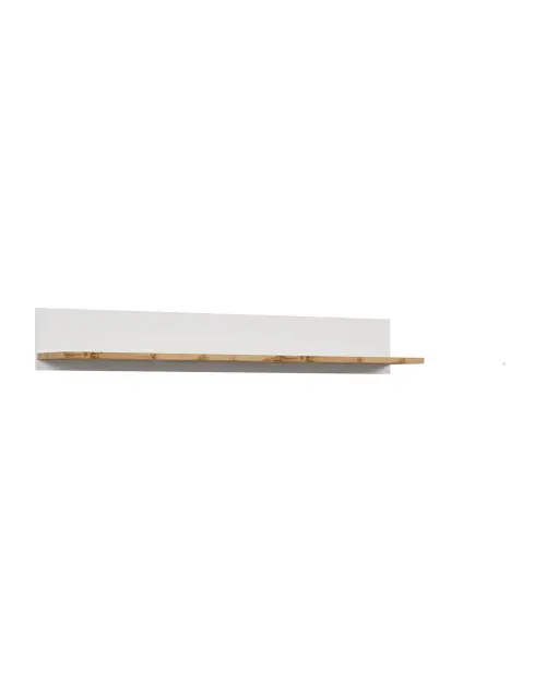 Estante de pared Holten 156 cm blanco/roble wotan