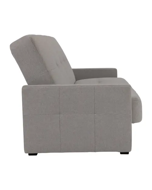 Трехместный раскладной диван Maro с ящиком, серая рогожка