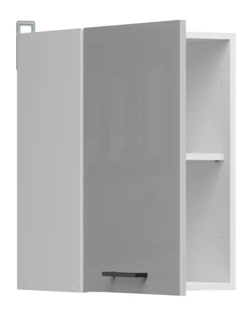 Armario de cocina superior Junona Line 40 cm izquierda/derecha gris claro brillo
