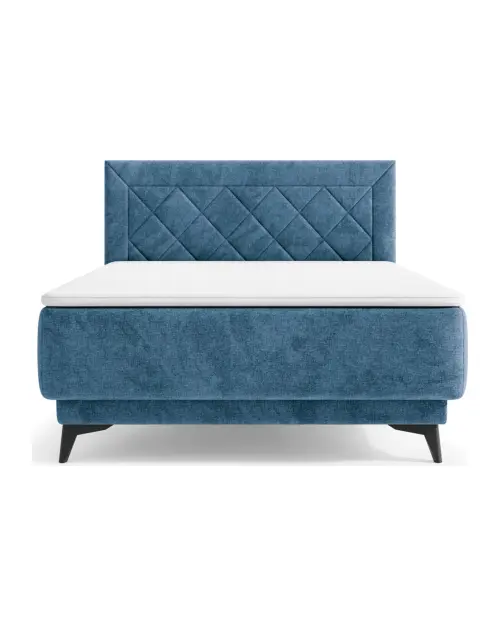 Continental bed Zalea 140x200 with storage blue