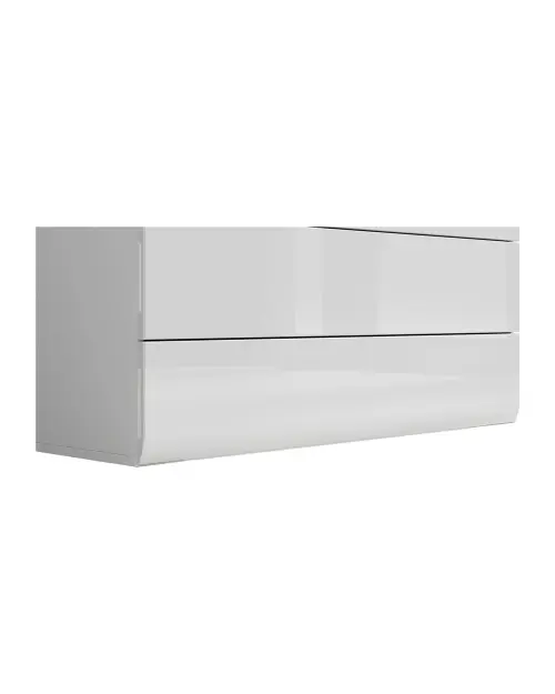Cómoda Azteca Trio 105 cm con 4 cajones blanco brillo