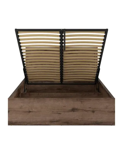 Cama Balin 140x200 con somier y arcón roble monastery