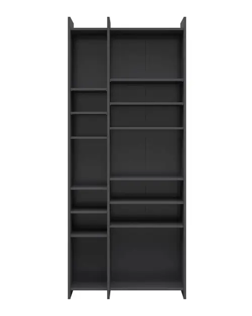 Estantería Lenny 80 cm con 12 estantes grafito