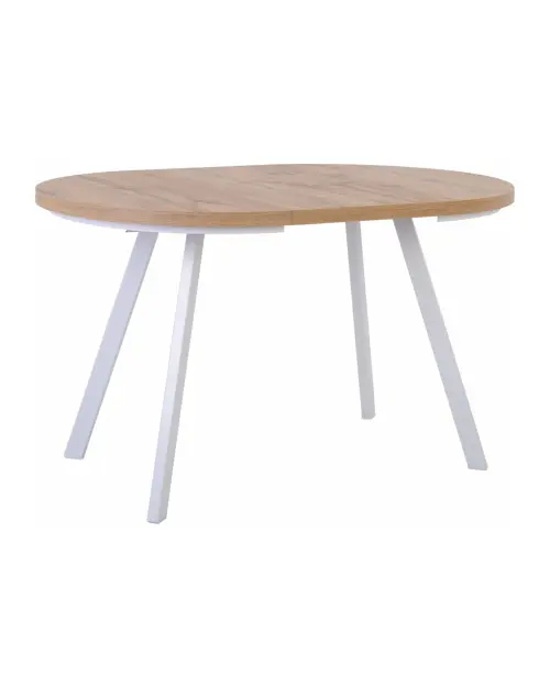 Mesa extensible Pares roble wotan/blanco 90-180x90