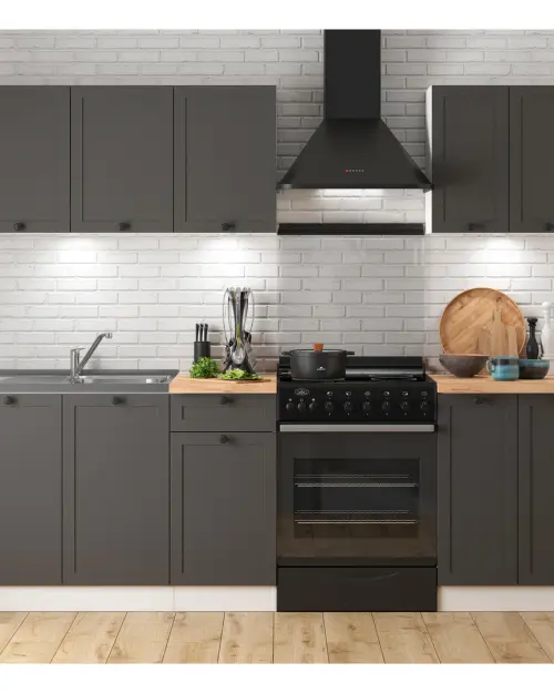 Zestaw kuchenny Junona Line A 180 cm grafit bez blatu