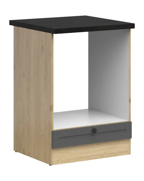 Armario de cocina para horno encastrado Junona Line 60 cm grafito con encimera