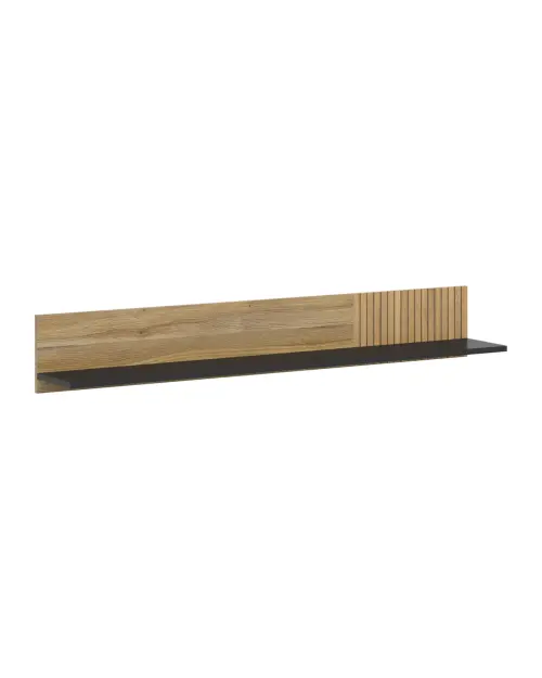 Estante de pared Luen 155 cm roble tegola/roble mauvella