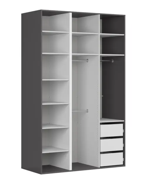 Armario modular Flex 150 cm con 3 puertas grafito
