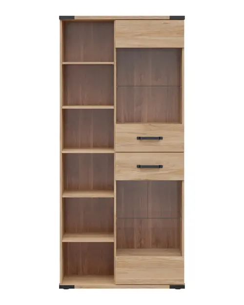 Vitrina Lara 90 cm con 2 puertas fresno belarus