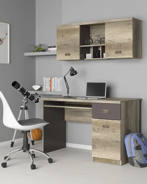 Armario colgante Malcolm 120 cm con puertas roble canyon monument