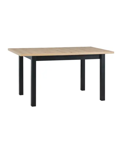 Mesa extensible rectangular Melan 120-150/80 roble artisan/negro