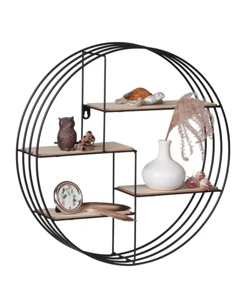 Estante de pared Hanna 45 cm negro-marrón