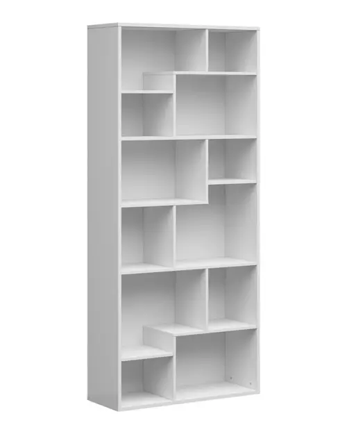 Estantería Tetrix 88 cm con 12 estantes blanca