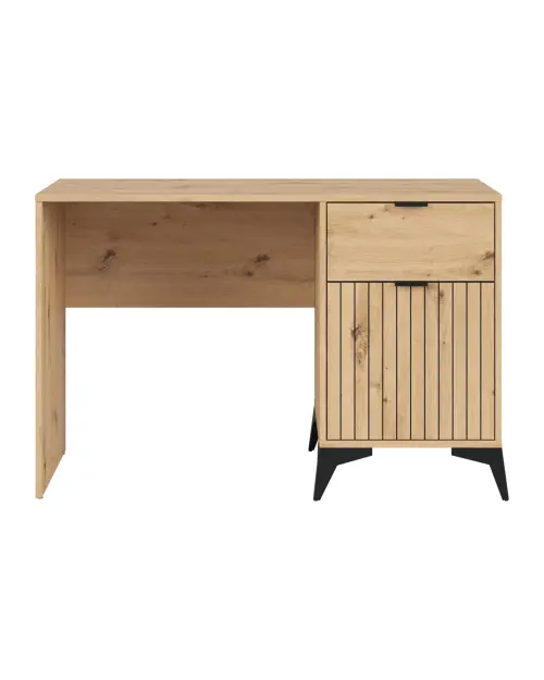 Escritorio Lamea 120 cm con puertas y cajón roble artisan