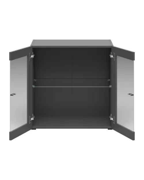 Vitrina System 64 de 2 puertas grafito