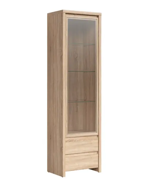 Вітрина Kaspian 56 см з дверцятами та 2 шухлядами дуб сонома