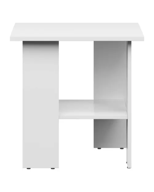 Mesa cuadrada Nepo Plus 55 cm con estante blanca