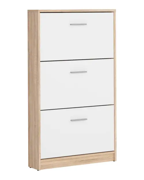 Zapatero Nepo Plus 70 cm con 3 puertas roble sonoma/blanco