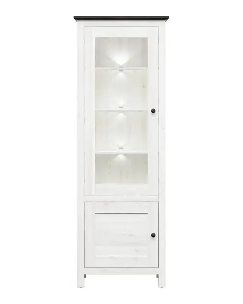 Vitrina Hesen 71 cm con 2 puertas alerce sibiu claro