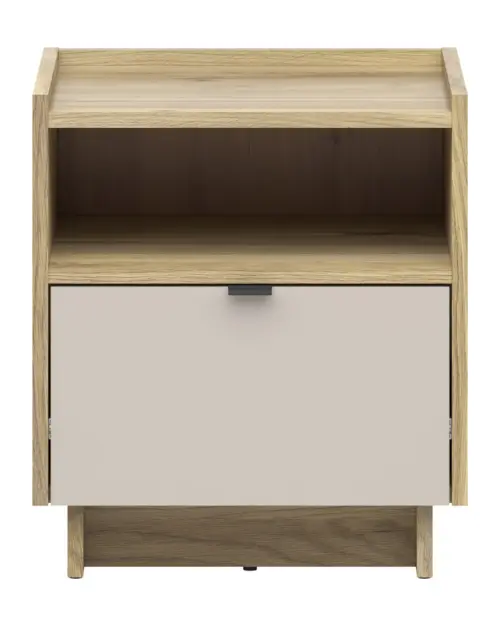 Mesita de noche Dalva 50 cm roble mauvella/cachemira