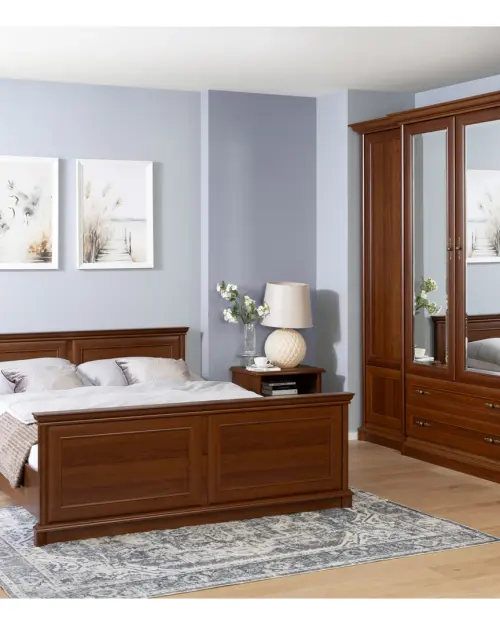 Cama Kent 160x200 castaño