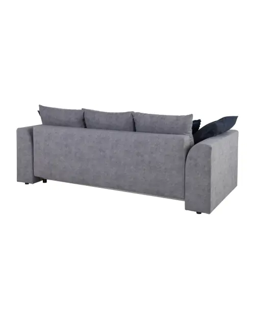 Three-seater sofa Royal IV fold-out with storage dark grey