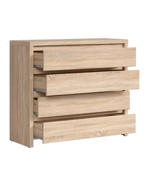Cómoda Kaspian con 4 cajones roble sonoma