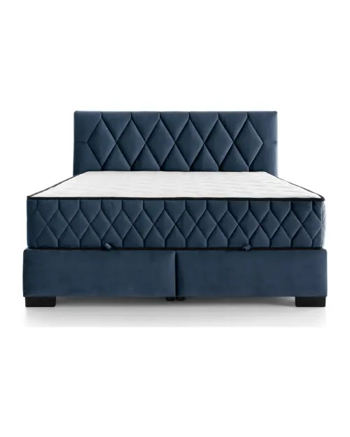 Continental bed Reve 140x200 with storage blue