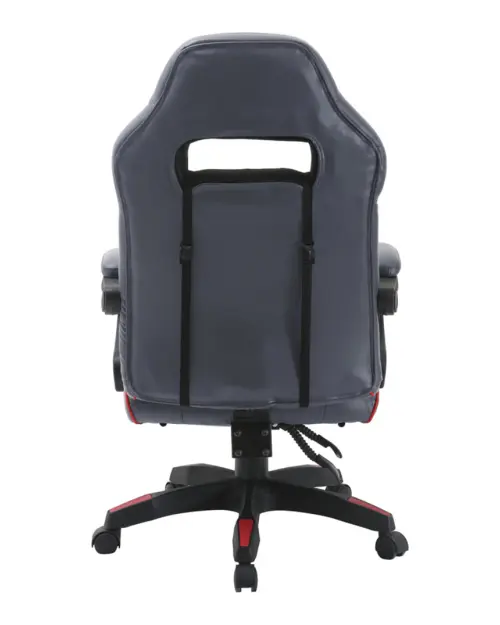 Gaming chair Riku with retractable footrest grey