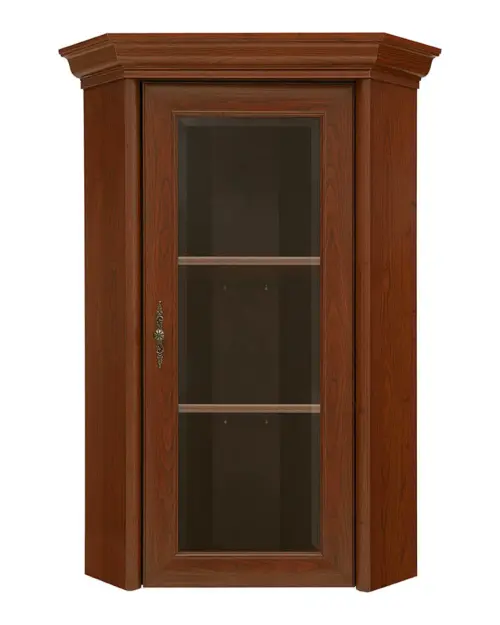 Vitrina de esquina Kent 60 cm con puertas castaño