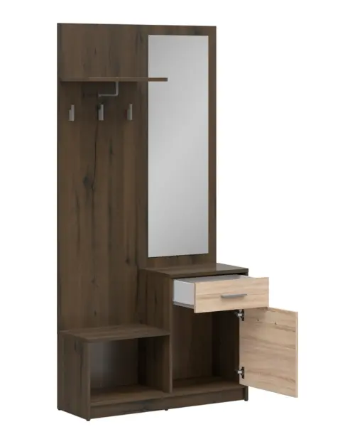 Conjunto de recibidor Nepo Plus 90 cm roble noble/roble sonoma