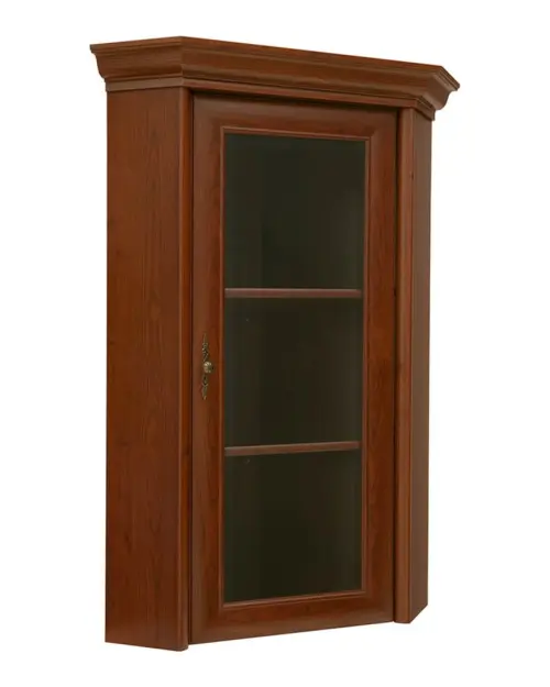 Vitrina de esquina Kent 60 cm con puertas castaño