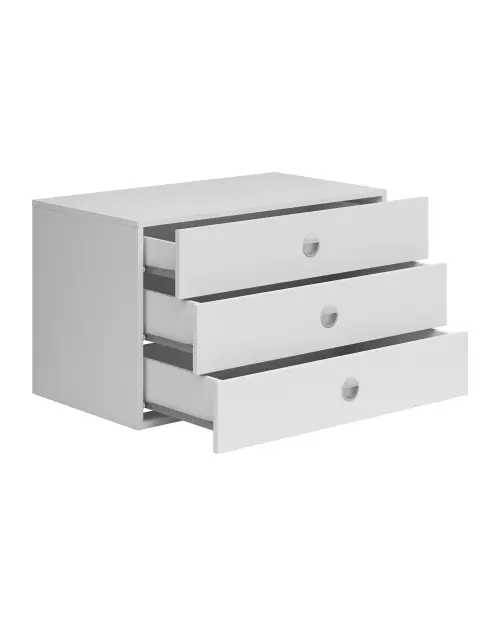 Cajonera para armario Osaka 83 cm con 3 cajones blanca