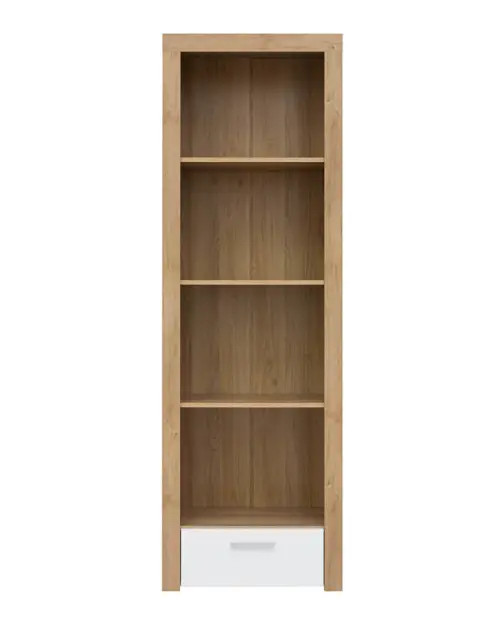 Estantería Balder 62 cm con cajón y 4 estantes roble riviera