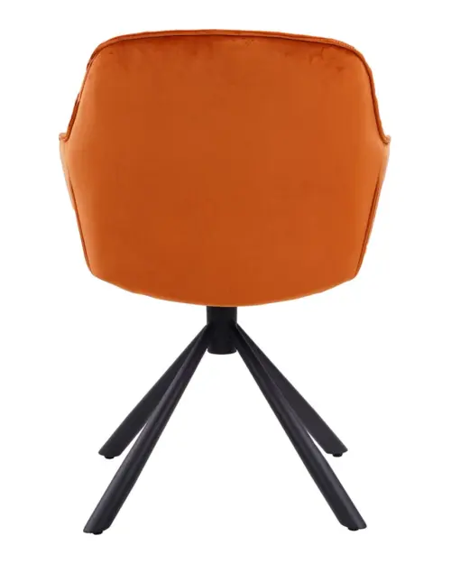 Стул мягкий Eileen поворотный велюровый оранжевый