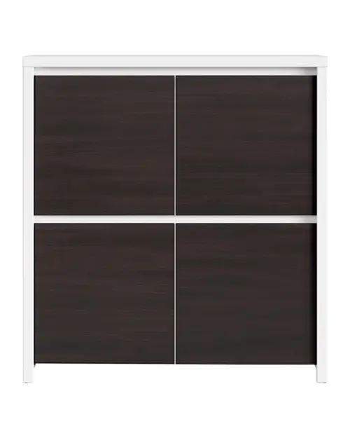 Armario Kaspian 105 cm de cuatro puertas blanco/wengué