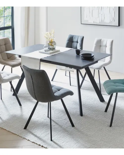 Mesa extensible Planet 160-200x90 negro/antracita