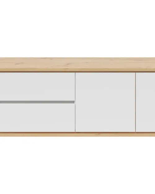 Mueble RTV Yamael 184 cm con 2 puertas y 2 cajones blanco