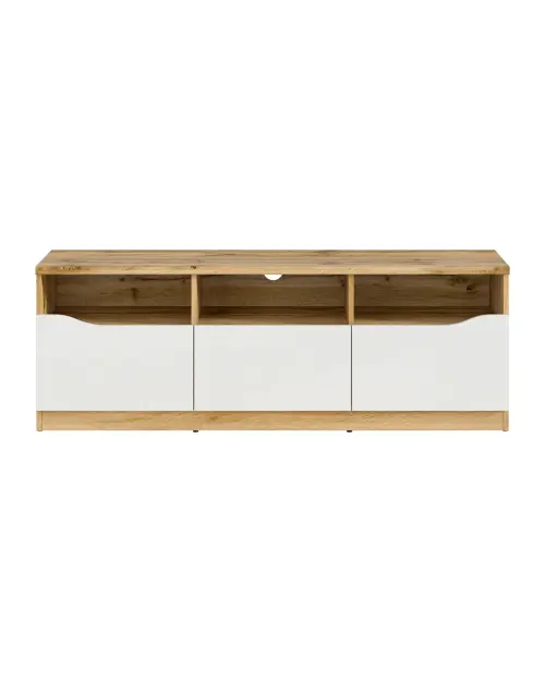 Mueble RTV Nuis 135 cm con 3 cajones roble wotan