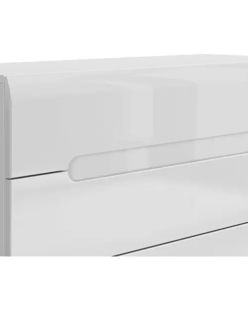 Cómoda Azteca Trio 105 cm con 4 cajones blanco brillo