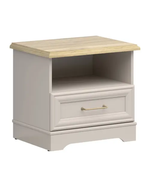 Mesita de noche Anga 54 cm con cajón cachemira/roble mauvella