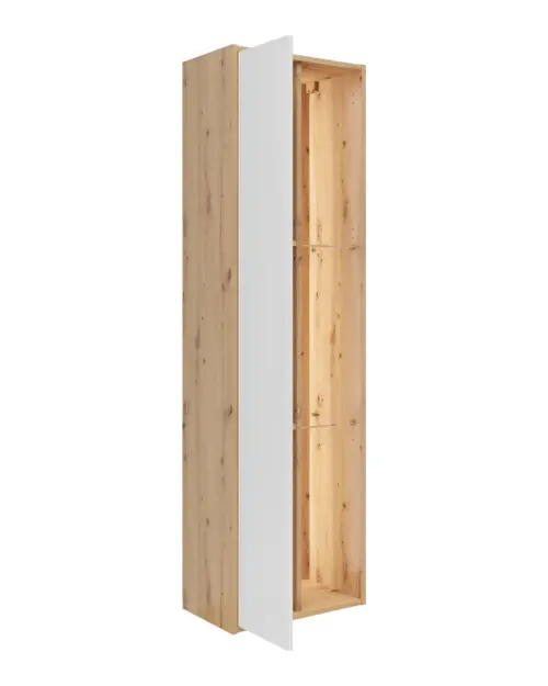 Estantería Gap 52 cm con puertas y 3 estantes roble artisan/blanco