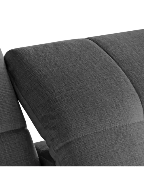 Угловой диван правосторонний Ariado раскладной с ящиком велюровый серый